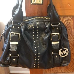 Michael Kors large black leather bag